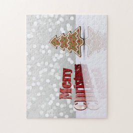 Merry kerstontbijtboom legpuzzel