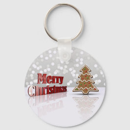 Merry kerstontbijtboom sleutelhanger