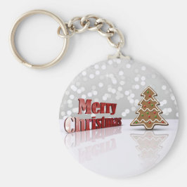 Merry kerstontbijtboom sleutelhanger