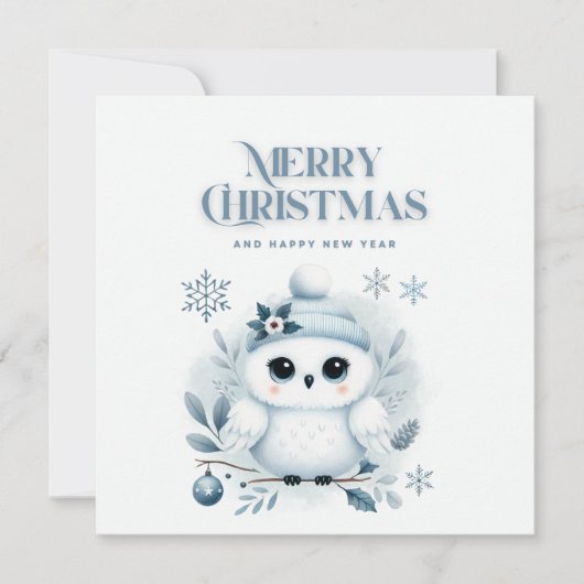 Merry Kerstoowl Bedankkaart (Voorkant)