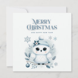 Merry Kerstoowl Bedankkaart