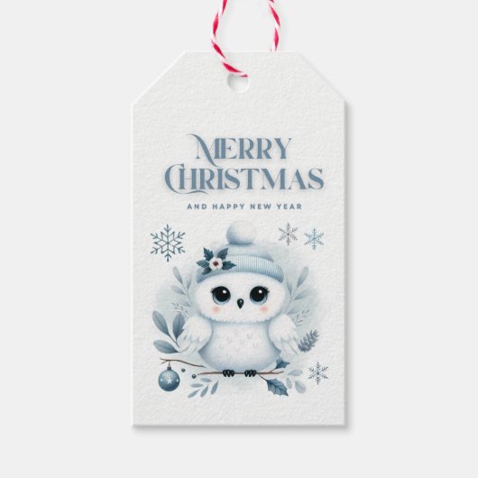 Merry Kerstoowl Cadeaulabel (Voorkant)