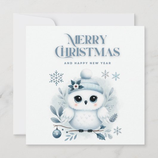 Merry Kerstoowl Kaart (Voorkant)