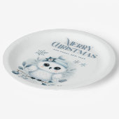 Merry Kerstoowl Papieren Bordje (Gekanteld)