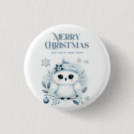 Merry Kerstoowl Ronde Button 3,2 Cm