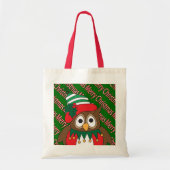 Merry Kerstoowl Tote Bag (Voorkant)