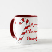 Merry Kerstopa Candy Cane Mok van Janz (Voorkant links)