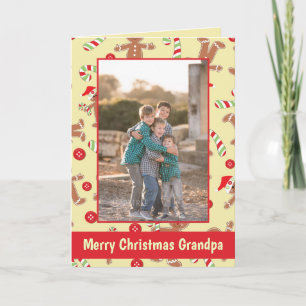 Merry Kerstopa Holiday Fotokaart Kaart