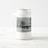 Merry Kerstoppa Beer Stein Bierpul (Voorkant links)