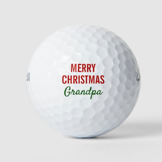 Merry Kerstoppa Modern Typografie Golfballen (Voorkant)