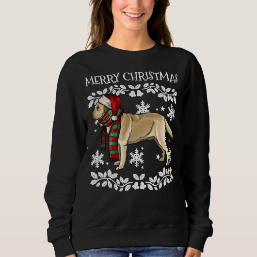 Merry kerstOrnament Labrador Retriever Xmas S Trui (Voorkant)