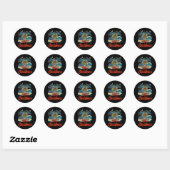 Merry Kerstpalm Tree Hawaii Tropisch Ronde Sticker (Vel)