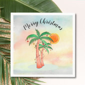 Merry KerstPalm Trees Napkins Servet