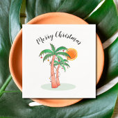 Merry KerstPalm Trees Sun Napkins Servet