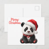 Merry Kerstpanda Briefkaart (Voorkant / Achterkant)