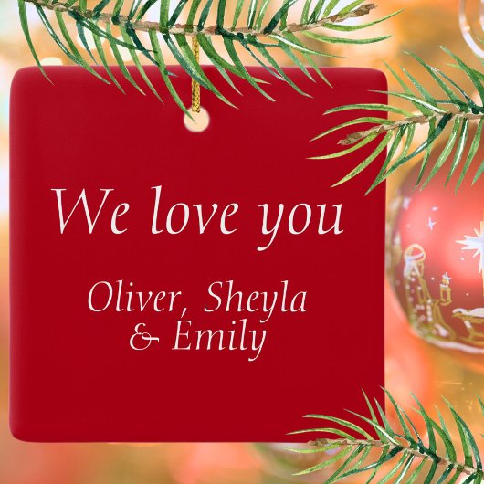 Merry Kerstpap 3 Foto Collage Keramisch Ornament