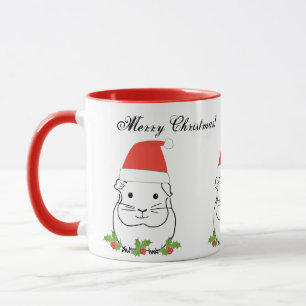 Merry-kerstpap-varken in een Santa Hat Mok