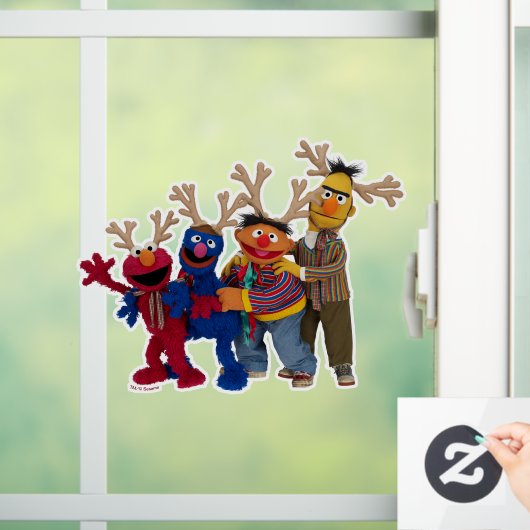 Merry Kerstparals Raamsticker (Huis)