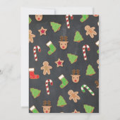 Merry Kerstparty Cookie Exchange Gingerbrood Kaart (Achterkant)