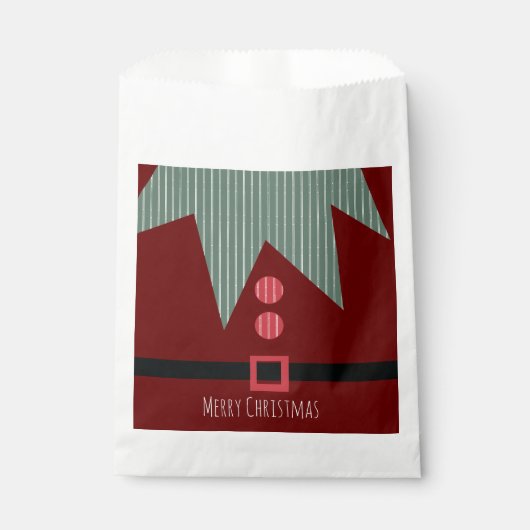 Merry Kerstparty Elf Suit Bedankzakje (Voorkant)