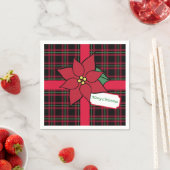 Merry Kerstparty Poinsettia Paper Napkins Servetten (Insitu)