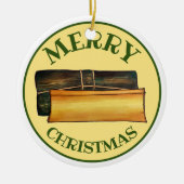 Merry Kerstpasteles Puerto Ricaanse bananenkoeken Keramisch Ornament (Voorkant)