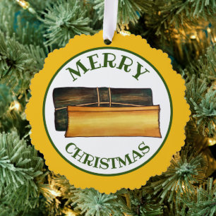 Merry Kerstpasteles Puerto Ricaanse bananenkoeken Ornament Kaart