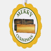 Merry Kerstpasteles Puerto Ricaanse bananenkoeken Ornament Kaart (Links)