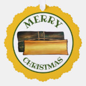 Merry Kerstpasteles Puerto Ricaanse bananenkoeken Ornament Kaart (Voorkant)