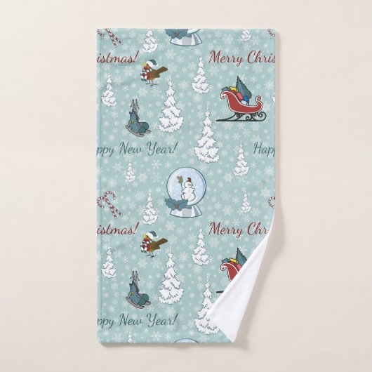 Merry-kerstpatroon Bad Handdoek (Handdoek)