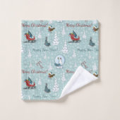 Merry-kerstpatroon Bad Handdoek (Wasdoekje)