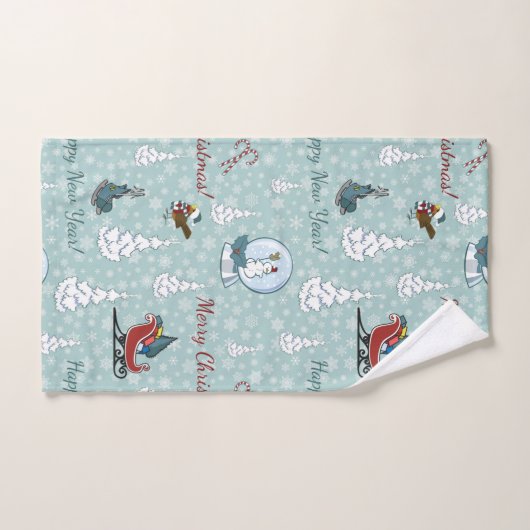 Merry-kerstpatroon Bad Handdoek (Handdoek)