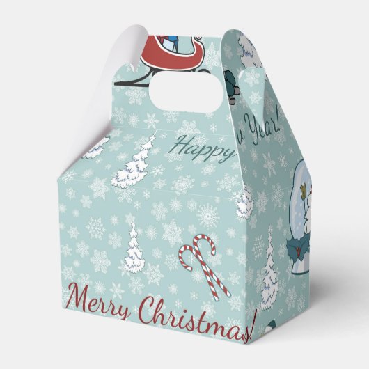 Merry-kerstpatroon Bedankdoosjes (Achterkant)