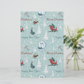 Merry-kerstpatroon Briefpapier (Staand voorkant)