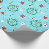 Merry Kerstpatroon Cadeaupapier (Hoek)