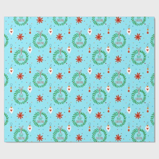 Merry Kerstpatroon Cadeaupapier (Vlak)