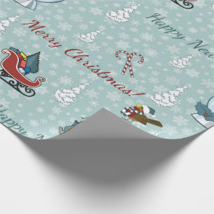 Merry-kerstpatroon Cadeaupapier
