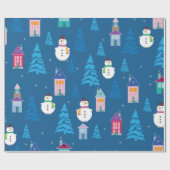 Merry Kerstpatroon Cadeaupapier (Vlak)