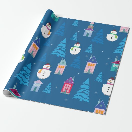 Merry Kerstpatroon Cadeaupapier (Uitgerold)