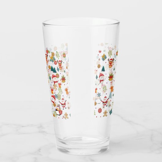 Merry Kerstpatroon Glas (Rechts)