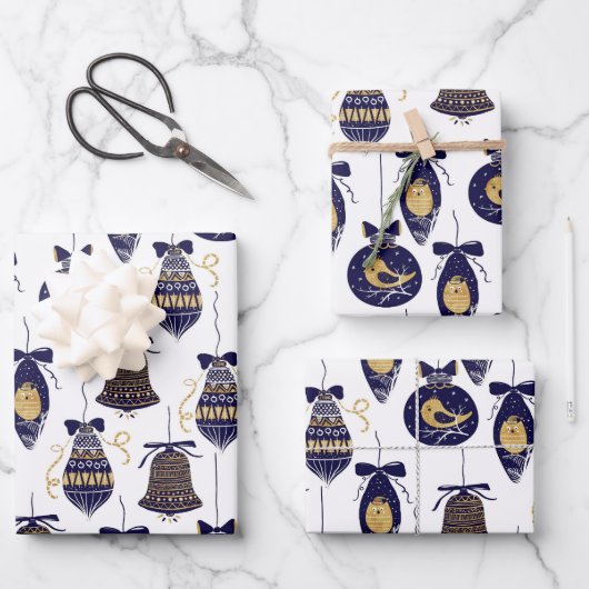 Merry Kerstpatroon Inpakpapier Vel (Voorkant)