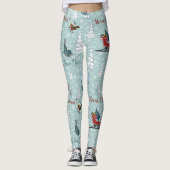 Merry-kerstpatroon Leggings (Voorkant)