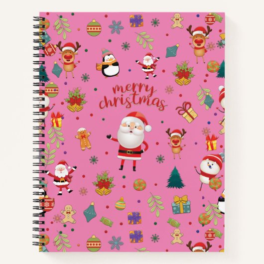 Merry Kerstpatroon Notitieboek (Voorkant)