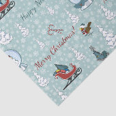 Merry-kerstpatroon Tissuepapier (Detail)