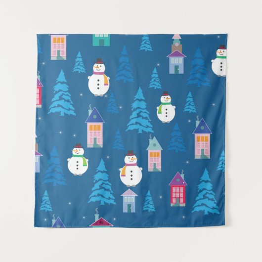 Merry Kerstpatroon Wandkleed (Voorkant)