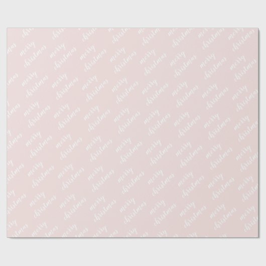 Merry Kerstpattern Rainbow Blush Pastel Cadeaupapier (Vlak)