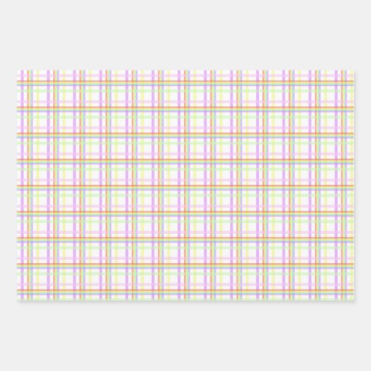 Merry Kerstpattern Rainbow Blush Pastel Inpakpapier Vel (Voorkant 2)