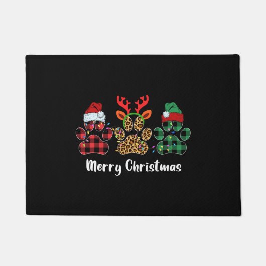 Merry Kerstpaw Deurmat (Voorkant)