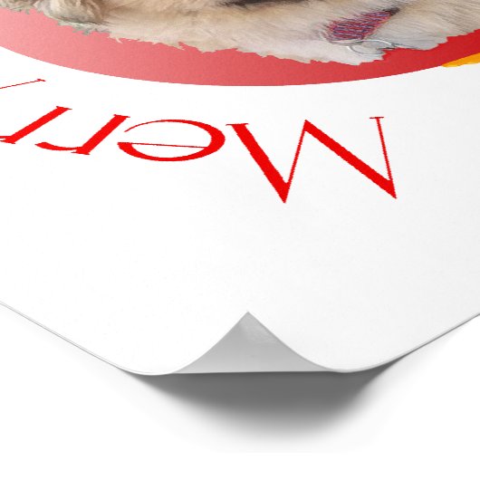 Merry Kerstpekingese Poster (Hoek)