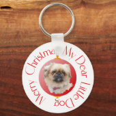 Merry Kerstpekingese Sleutelhanger (Voorkant)